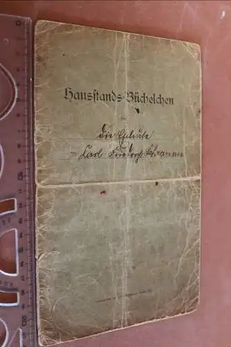 Tolles altes Hausstands-Büchelchen - 1905 - Ahnenforschung