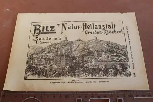 fünf alte Seiten Bilz Natur-Heilanstalt Dresden Radebeul - 1900-1920 ???