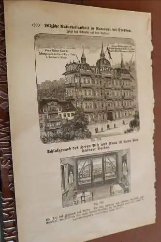 fünf alte Seiten Bilz Natur-Heilanstalt Dresden Radebeul - 1900-1920 ???