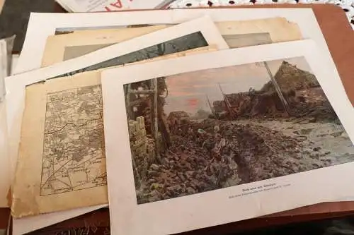 Acht alte Seiten mit Bilder I. Weltkrieg