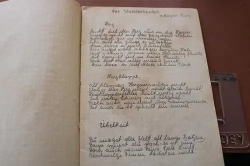 altes Heft mit handschriftlichen Zitaten und Geschichten - Alter ???