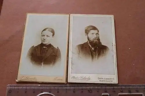 zwei CDV Fotos Mann und Frau  aus Essen 