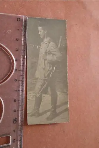 altes Foto - junger Mann mit Schrotgewehr - Flinte - Jäger ?? 1914