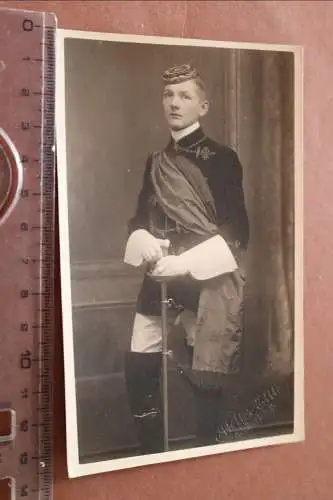 tolles altes Foto Portrait eines Studenten, Burschen  - 1916 - Ort ???