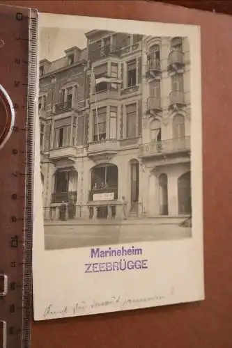 tolles altes Foto - deutsches Marineheim Zeebrügge 
