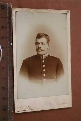 altes CDV Foto eines Soldaten Rosenheim 