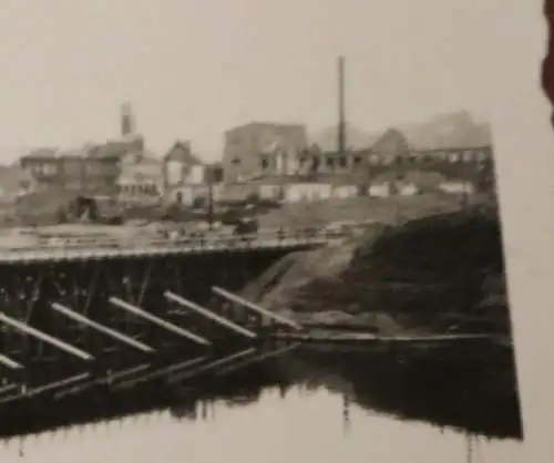 altes Foto - Holzbrücke - Behelfsbrücke ? Ort ???