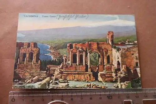 tolle alte Karte  Taormina Teatro Greco  - Griechenland 1941 