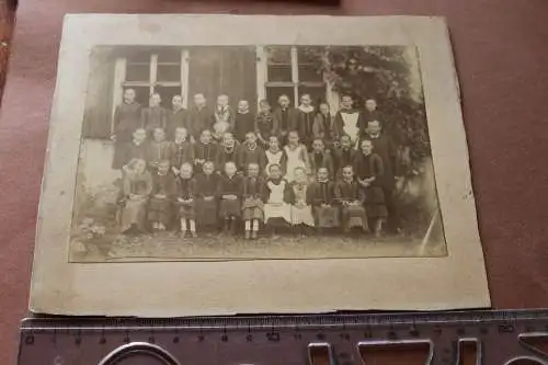 Tolles altes Gruppenfoto Schulklasse Mädchenschule - Süddeutschland ? 1900-10 ?