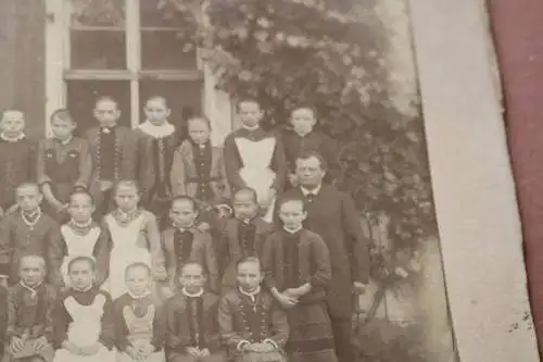 tolles altes Gruppenfoto Schulklasse Mädchenschule - Süddeutschland ? 1900-10 ?