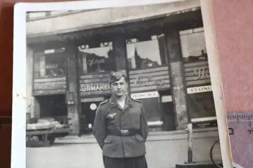 tolles altes Portrait eines Soldaten der Luftwaffe - Oslo 1942