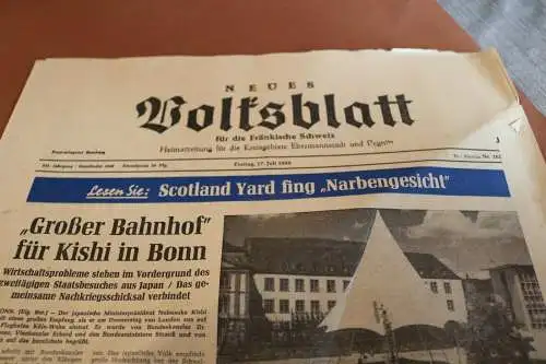 tolle alte Zeitung - Neues Volksblatt Fränk. Schweiz - 17. Juli 1959