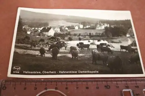 tolle alte Karte - Hahnenklee Oberharz Hahnenkleer Damenkapelle 1936