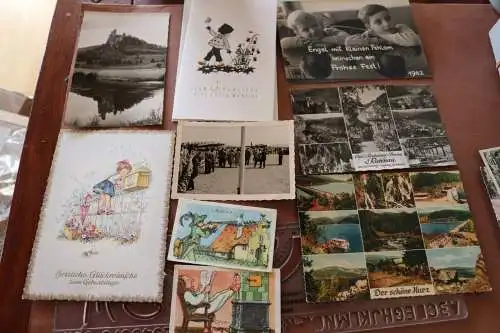 kleines Konvolut Ansichtskarten und Fotos usw.  34 teilig 