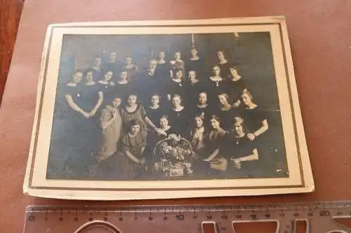 tolles altes Gruppenfoto - Mädchenschule ??  Elberfeld 1910-30 ?