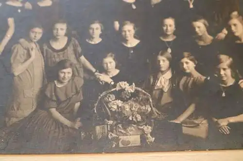 tolles altes Gruppenfoto - Mädchenschule ??  Elberfeld 1910-30 ?