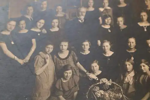 tolles altes Gruppenfoto - Mädchenschule ??  Elberfeld 1910-30 ?