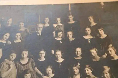 tolles altes Gruppenfoto - Mädchenschule ??  Elberfeld 1910-30 ?