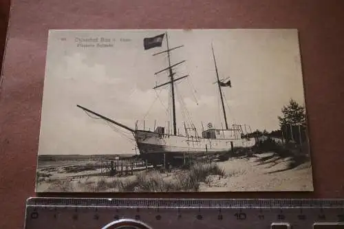 Tolle alte Karte - Schiff Fliegender Holländer am Strand - Ostseebad Binz 1910-2