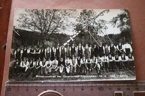 tolles altes Foto - Maibaumsetzen - Gesellschaft Trimmelkam - 1939