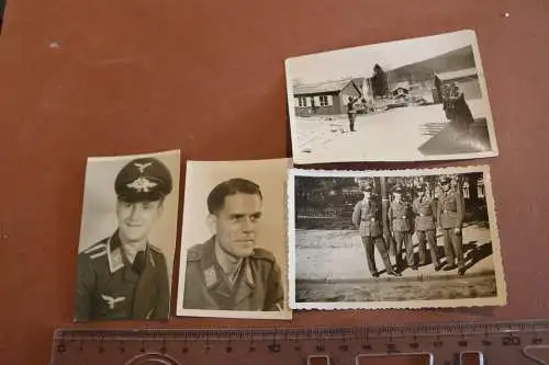 vier alte Fotos - Soldaten 
