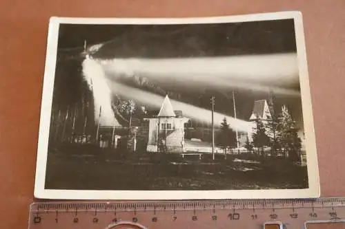 tolle alte  Karte - Zakopane - Ski Stadion bei Nacht 