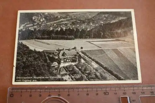 tolle alte Karte - Erholungsheim Burghalde bei Liebenzell - Luftaufnahme - Alter