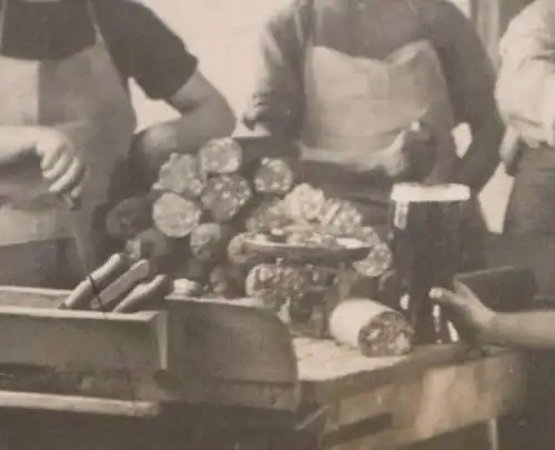 tolles altes Foto - Soldaten - Koch - Schreiber - Verpflegung