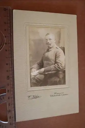 tolles altes Kabinettfoto - Portrait eines Soldaten aus Hannover 
