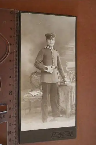 tolles altes Kabinettfoto - Portrait eines Soldaten aus Berlin 
