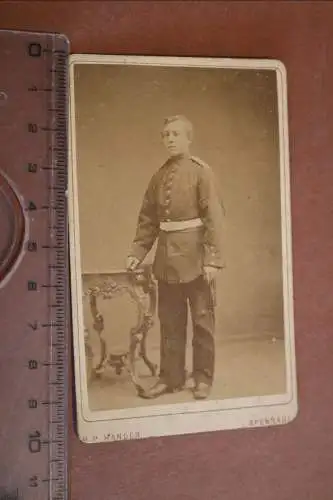 tolles altes CDV-Foto - Portrait eines  Soldaten - Apenrade 
