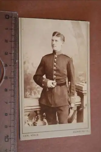 tolles altes CDV-Foto - Portrait eines  Soldaten -Naumburg a.S.