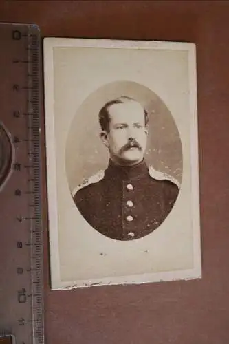 tolles altes CDV-Foto - Portrait eines Soldaten Rendsburg 
