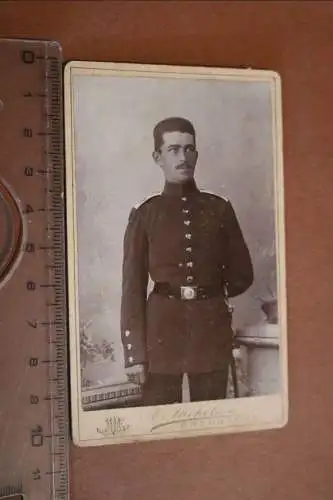 tolles altes CDV-Foto - Portrait eines  Soldaten - Bredstedt