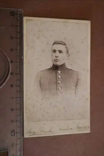 tolles altes CDV-Foto - Portrait eines  Soldaten - Bremen