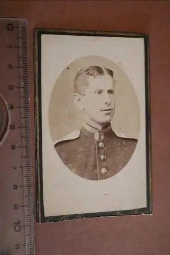 tolles altes CDV-Foto - Portrait eines  Soldaten - Rendsburg (3)