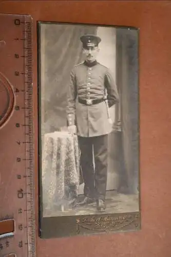 tolles altes CDV-Foto - Portrait eines  Soldaten  aus Satrup 