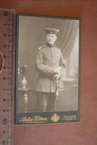 tolles altes CDV-Foto - Portrait eines  Soldaten  aus  Posen 