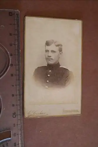 tolles altes CDV-Foto - Portrait eines  Soldaten - Rendsburg (4)