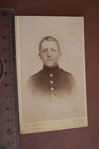 tolles altes CDV-Foto - Portrait eines  Soldaten  aus Bremen 