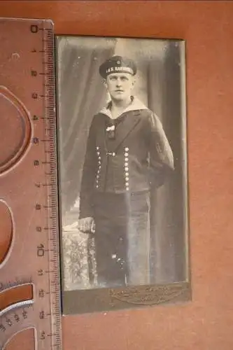 tolles  altes CDV-Foto - Portrait eines Matrosen SMS Hannover - Satrup