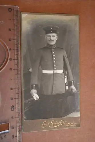 tolles altes CDV-Foto - Portrait eines  Soldaten  aus Jüterbog