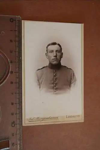 tolles  altes CDV-Foto - Portrait eines Soldaten  - Landau i. Pfalz 