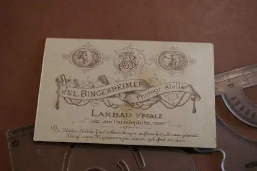 tolles  altes CDV-Foto - Portrait eines Soldaten  - Landau i. Pfalz 