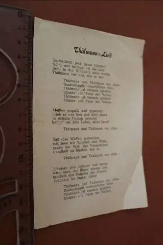 tolles altes Blatt mit Lieder - Thälmann-Lied, Ami go home  DDR ??