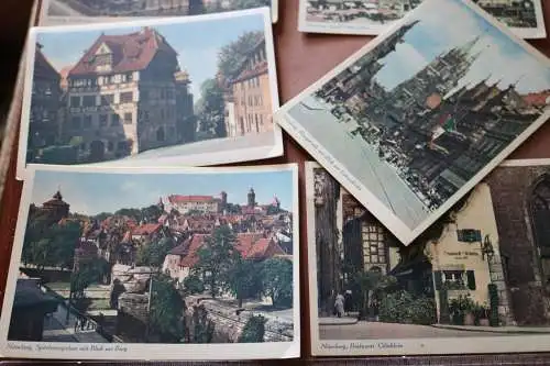 acht tolle alte Karten - Nürnberg in Farbe  40er Jahre 