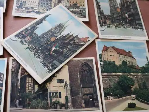 acht tolle alte Karten - Nürnberg in Farbe  40er Jahre