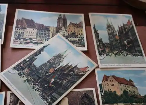 acht tolle alte Karten - Nürnberg in Farbe  40er Jahre 