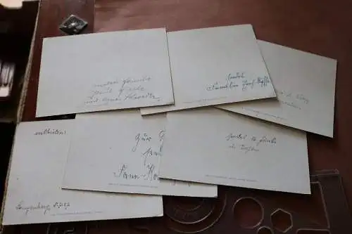 sechs tolle alte Künstlerkarten - Meissner & Buch Rosen und Maiglöckchen