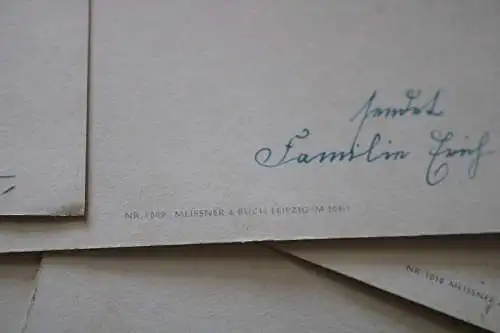 sechs tolle alte Künstlerkarten - Meissner & Buch Rosen und Maiglöckchen